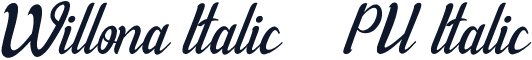 Willona Italic - PU Italic