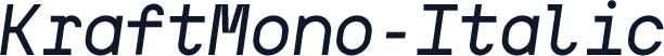 KraftMono-Italic