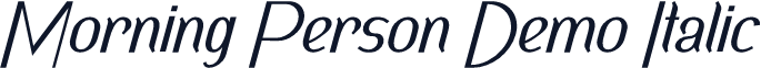 Morning Person Demo Italic