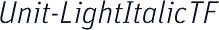Unit-LightItalicTF