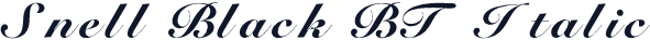 Snell Black BT Italic