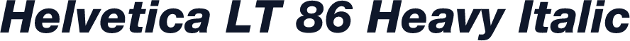 Helvetica LT 86 Heavy Italic