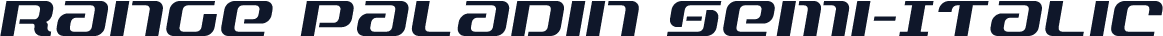 Range Paladin Semi-Italic