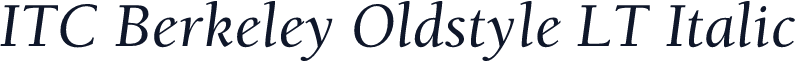 ITC Berkeley Oldstyle LT Italic