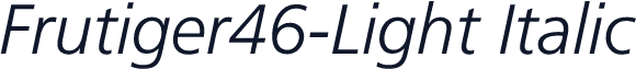 Frutiger46-Light Italic