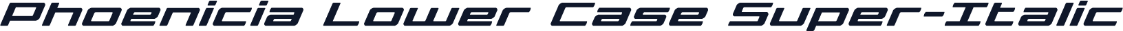 Phoenicia Lower Case Super-Italic