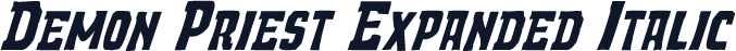 Demon Priest Expanded Italic