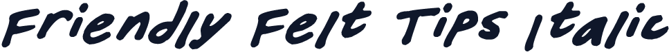 Friendly Felt Tips Italic