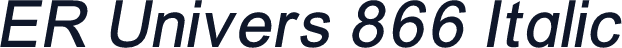 ER Univers 866 Italic
