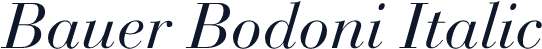 Bauer Bodoni Italic