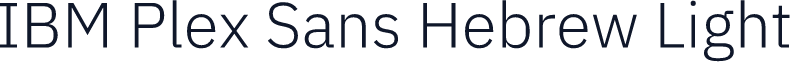 IBM Plex Sans Hebrew Light