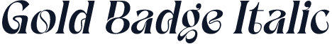 Gold Badge Italic