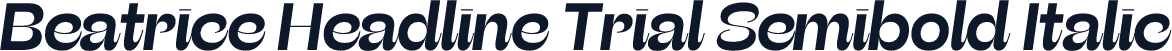 Beatrice Headline Trial Semibold Italic