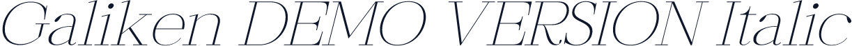 Galiken DEMO VERSION Italic