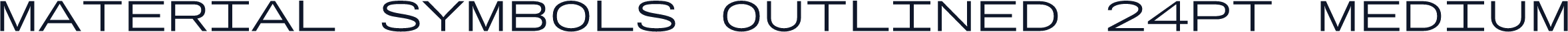 Material Symbols Outlined 24pt Medium