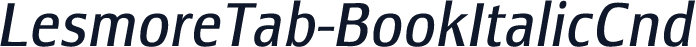 LesmoreTab-BookItalicCnd