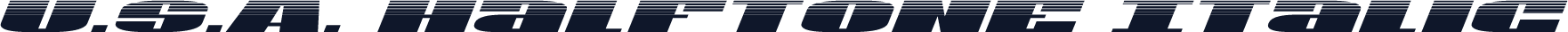 U.S.A. Halftone Italic
