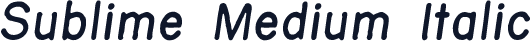 Sublime Medium Italic
