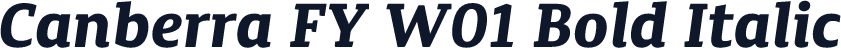 Canberra FY W01 Bold Italic