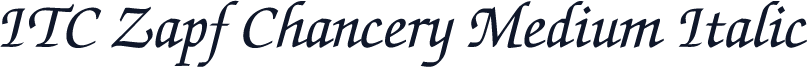 ITC Zapf Chancery Medium Italic