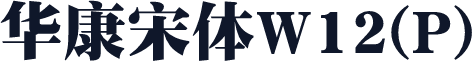 华康宋体W12(P)