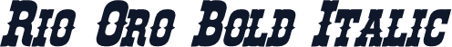 Rio Oro Bold Italic