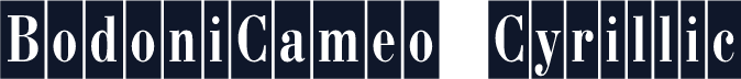 BodoniCameo Cyrillic