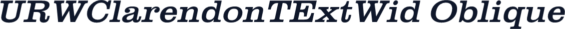 URWClarendonTExtWid Oblique