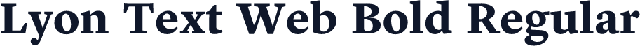 Lyon Text Web Bold Regular