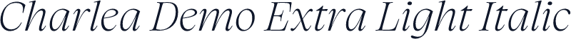 Charlea Demo Extra Light Italic