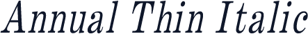 Annual Thin Italic