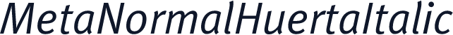 MetaNormalHuertaItalic