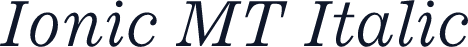 Ionic MT Italic