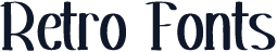 Retro Fonts