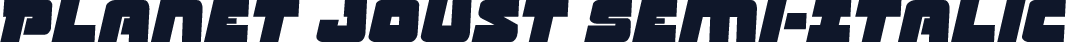 Planet Joust Semi-Italic