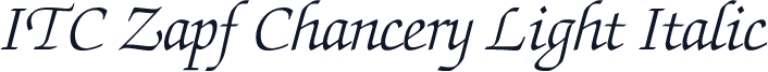 ITC Zapf Chancery Light Italic