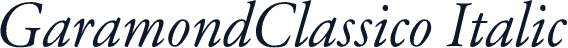 GaramondClassico Italic