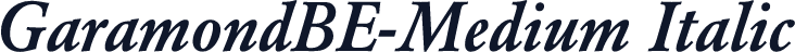 GaramondBE-Medium Italic