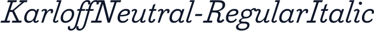 KarloffNeutral-RegularItalic