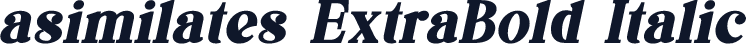 asimilates ExtraBold Italic
