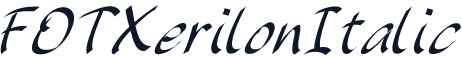FOTXerilonItalic