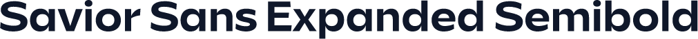 Savior Sans Expanded Semibold