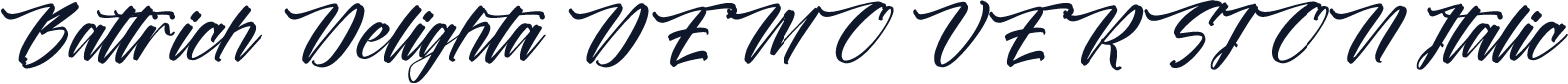 Battrich Delighta DEMO VERSION Italic