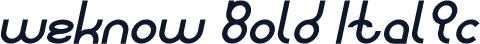weknow Bold Italic