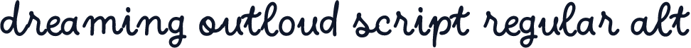 Dreaming Outloud Script Regular Alt