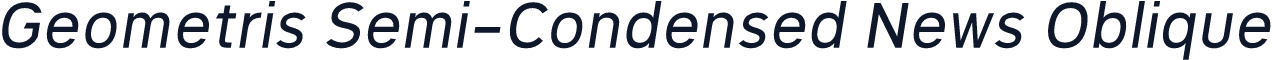 Geometris Semi-Condensed News Oblique