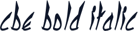 cbe Bold Italic
