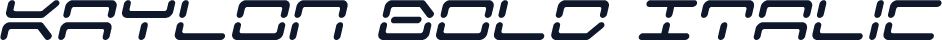Kaylon Bold Italic