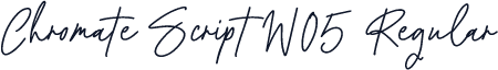 Chromate Script W05 Regular