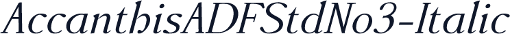 AccanthisADFStdNo3-Italic
